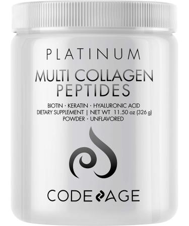 CodeAge Platinum Multi Collagen Peptides Powder Unflavored 11.50 oz (326 g)