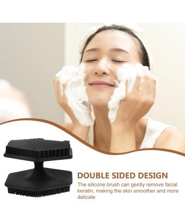 PATKAW Silicone Face Scrubber Double Sided Facial Cleansing Brush Gentle Face Exfoliator for Face Pore Cleanse Blackhead Body Cleansing Hair Brush Newborn Shower - Buy Online on GoSupps.com