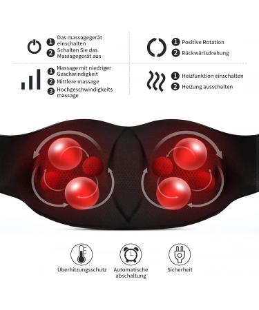 Ikristin 3D Neck Massage Device with Heat - Shiatsu Massager for Pain Relief in Neck Back & Waist | Family-Friendly - Buy Online on GoSupps.com