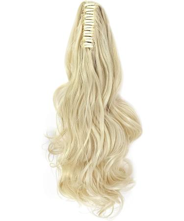 S-noilite Curly Wavy Ponytail Extension Claw Clip Synthetic Hairpiece 18 - 145g Bleach Blonde - Buy Online on GoSupps.com