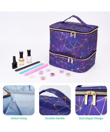 Nail Polish Organizer 30 Bottles Nail Polish Organizer Case | Nail Polish Carry Bag with Nail Polish Bag with Handle and Carrying Case Sheet Music Blue See description - Buy Online on GoSupps.com