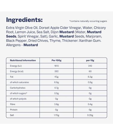 fu:di - Dorset Salad Dressing Rich and Herby Authentic Flavour No Added Sugar No Seed Oil Low Carb (230g) - Buy Online on GoSupps.com