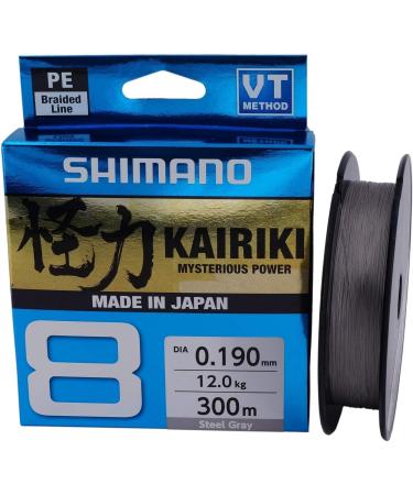 Buy Shimano Kairiki Fishing Line 8 - 300m Light Gray Braided - 0.06mm / 5.3kg International Shipping Available - Buy Online on GoSupps.com