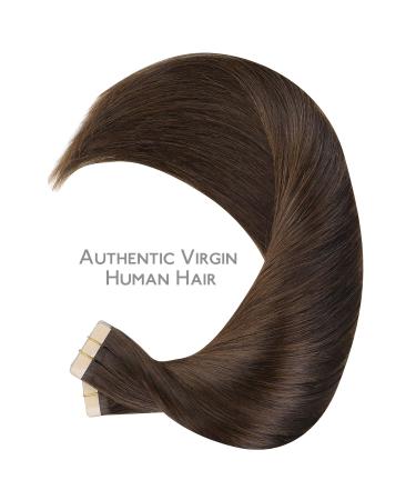 Buy If Salife Tape Extensions - 40PCS 60g 10 inch Chocolate Brown Real Hair Extensions | Invisible Silky Straight Skin Weft - Buy Online on GoSupps.com