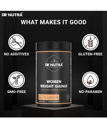 Dr. Nutra Women's Weight Gainer - Increase Breast Muscle & Gain Weight | 500g Chocolate Flavor - Buy Online on GoSupps.com