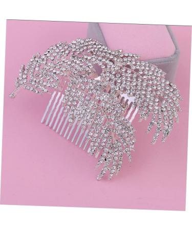 Didiseaon Bridesmaid Hair Comb Jeweled Hair Combs Rhinestone Headpiece Wedding Hair Comb Photography Props Silver Headpiece Tiara Hair Accessories Rhinestones Hair up - Buy Online on GoSupps.com