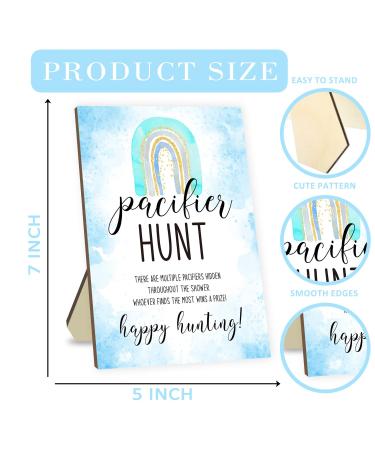Pacifier Hunting Game for Baby Shower | Bohemian Rainbow Theme Party Game Sets | Includes 50 Blue Acrylic Pacifiers & Sign - Buy Online on GoSupps.com