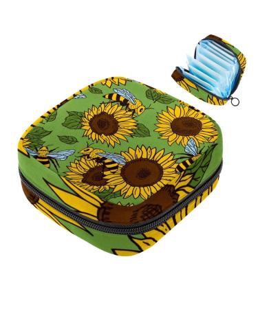 Muooum menstrualpolster bag zipper women's flip bag tampons collect bags for women girls (retro American flag) color 7 1 count (pack of 1)