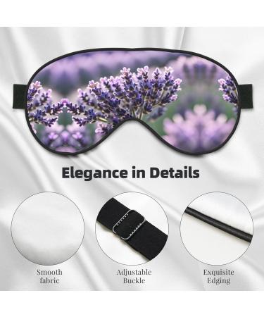 SSIMOO Lavender Flower Print Eye Mask - Double-Sided Soft & Light Blocking for Better Sleep - Buy Online on GoSupps.com