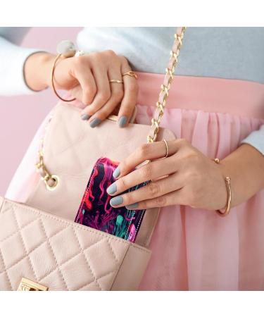 Buy Stylish Leather Lipstick Case & Organizer with Mirror - Mini Holder for Lip Gloss | Sea Creatures Design - Buy Online on GoSupps.com