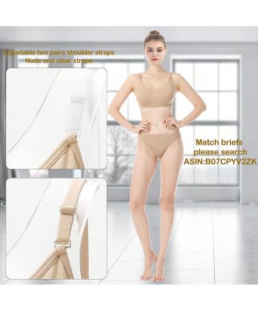 iMucci Professional Beige Clear Back Ballet Dance Bra - Medium Beige - Buy Online on GoSupps.com
