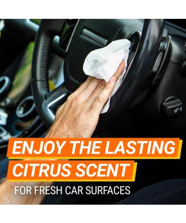 Armor All 24 Disinfectant Wipes Citrus Scent Cleans and Disinfects All Car Surfaces In One Step Kills 99.99% of Bateria and Virus Freshness Lock Ideal For Car Detailing - Buy Online on GoSupps.com
