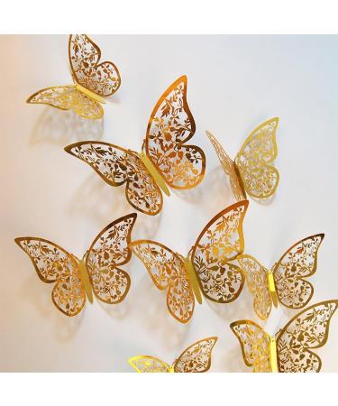 24pcs Gold Butterfly Cake Decorations | Geometric Design Cake Toppers | Perfect for Birthday, Retirement, Christening, Wedding & Celebration Cakes - Buy Online on GoSupps.com