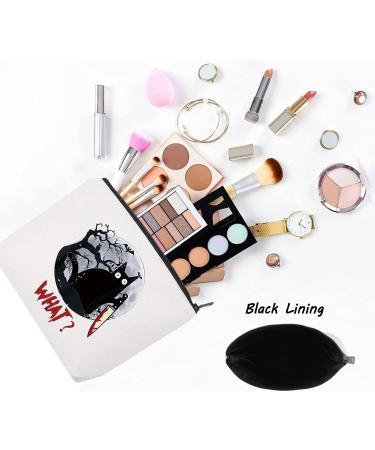 LEVLO Murderous Cat Cosmetic Bag with Knife - Trendy Makeup Pouch for Women & Girls | Unique Cat What Design - Buy Online on GoSupps.com