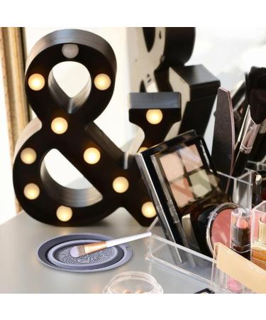 Bexdug Silicone Makeup Brush Cleaning Mat - Silicone Mat for Makeup Brush Washing | Portable Silicone Makeup Brush Cleaner Washing Tools for Girls and Women Grey - Buy Online on GoSupps.com