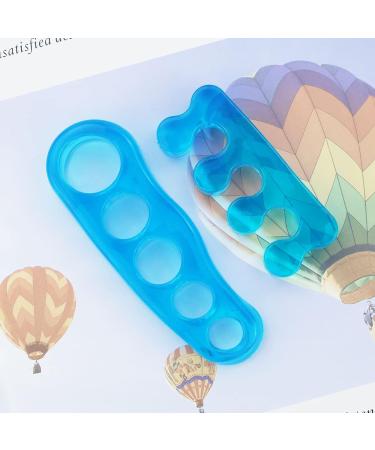 Blue Gel Toe Separators Set - Bunion and Hammer Toe Correctors for Manicure and Relaxation - 2 Pairs for Men and Women - Buy Online on GoSupps.com