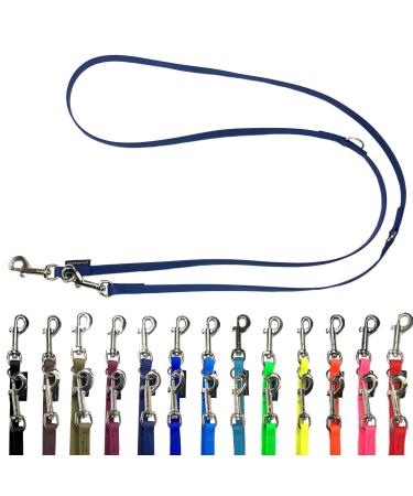 Biothane dog leash small dogs / large dogs adjustable 2m / 2.40m / 2.80m / 3.50m / 5m silver hook 9mm / 13m m / 16mm (2m x 13mm navy blau) 2m x 13mm navy blau