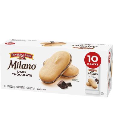 Pepperidge Farm Milano Cookies Dark Chocolate - 10 Packs (2 Cookies per Pack) - 20 Count Total - Buy Online on GoSupps.com