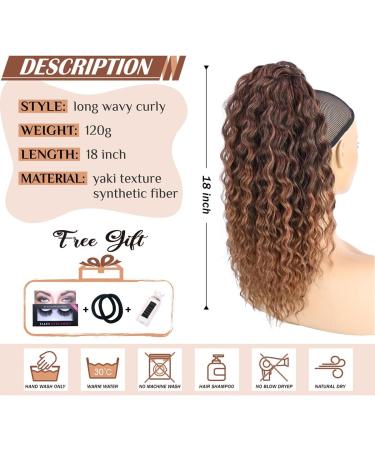 Allyreetress Afro Curly Ponytail Extension Long Black Drawstring Ponytail for Black Women Long Multi Layered Hair FluffyThick Ponytail Natural Soft Synthetic Hairpiece for Daily Use(T1B/30) 18 Inch T1B/30 - Buy Online on GoSupps.com