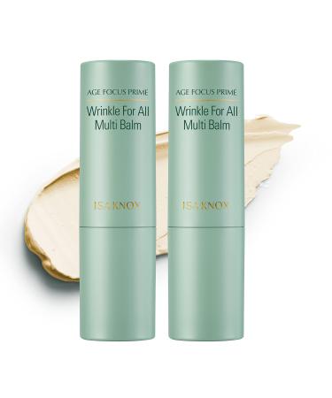 Isa Knox Korean Wrinkle Multi Balm Stick (Pack of 2 0.2+0.2oz) - Moisturizing & Nourishing Oil Balm Stick for Eye Neck Lip. Helps Skin Texture Castor Moringa Argan Oils | Korean Skincare Wrinkle care