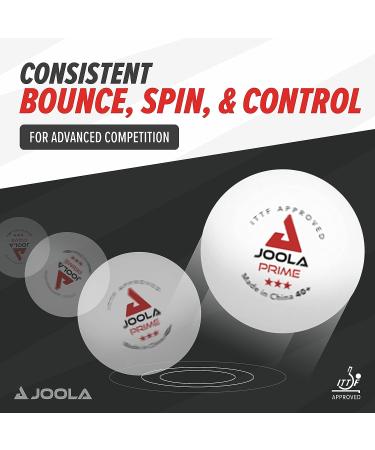 Joola Prime 40+ White Table Tennis Balls - 6 Count Pack - Buy Online on GoSupps.com