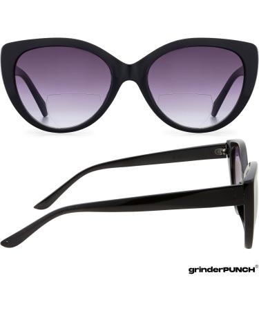 GrinderPUNCH Women's Bifocal Reading Sunglasses - 2 Pairs Vintage Cateye Sun Reader Glasses (2.50x - Buy Online on GoSupps.com