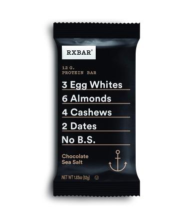 RXBAR, Chocolate Sea Salt, Protein Bar, 1.83 Oz Bar, (24 Total Bars), High Protein Snack, Gluten Free