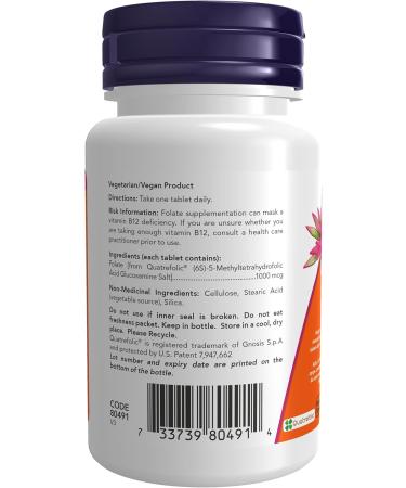 Now Methyl Folate 1000mcg 90tab - Buy Online on GoSupps.com