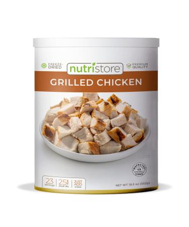 Nutristore Freeze-Dried Grilled Chicken | Premium Quality Pre-Cooked Chicken Breast | Survival Emergency Food Supply | Home Meals & Lightweight Camping | USDA Inspected | 25-Year Shelf Life 1 Pack