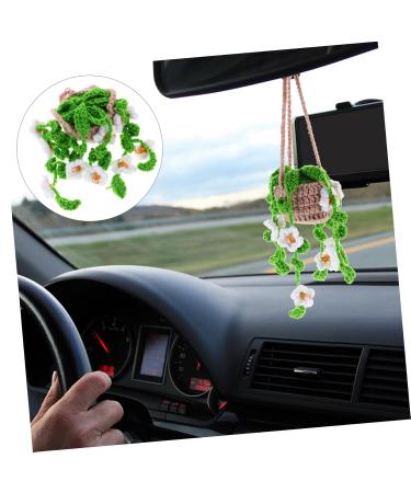 COHEALI Car Decor House Decorations for Home Crochet Crafts Hanging Basket Interior Rearview Mirror - Buy Online on GoSupps.com