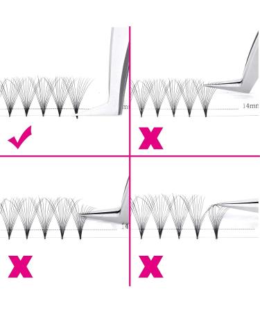 Premium 12D Russian Pudding Eyelash Extensions - 0.07mm D Curl 16mm Prefabricated Fans for Effortless Beauty - Buy Online on GoSupps.com