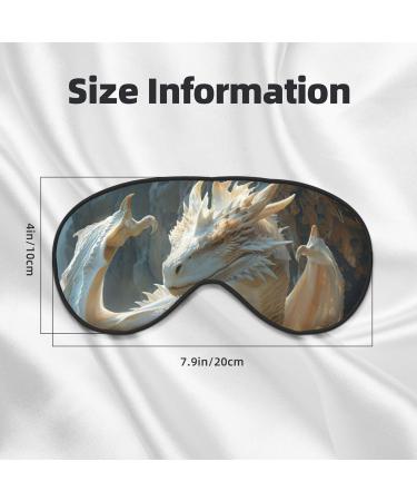 White Onychosaurus Mask for Deep Sleep & Relaxation | Adjustable Soft Blindfold for Travel & Meditation - Buy Online on GoSupps.com