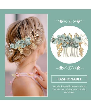 Healeved Crystal Flower Wedding Hair Comb - Hair Combs Hair Accessories for Women Green Bridesmaid Bridal Hair Accessories for Wedding Prom Birthday Party - Hair Accessories Wedding Guest - Buy Online on GoSupps.com