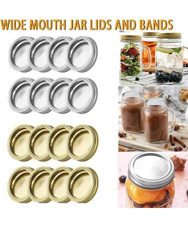 NeeyBing Mason Jar Lids 20Pack 86mm Regular Mouth Leakproof Canning Lids Split-Type Lids Secure Storage Jar Caps for home kitchen restaurant coffee shops outdoor barbecue Gold 86mm - Buy Online on GoSupps.com