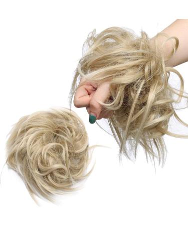 Tousled Updo Messy Bun Hair Extension - Ash Blonde/Bleach Blonde - Buy Online on GoSupps.com