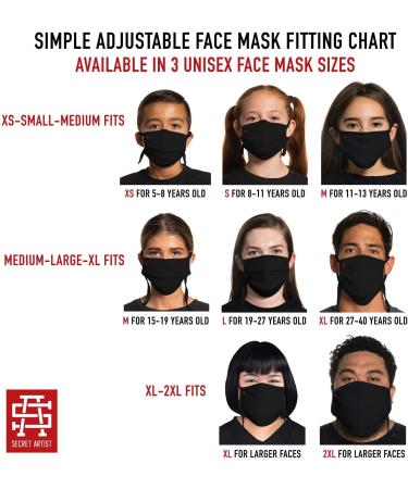 Reversible Unisex Face Mask - Washable & Reusable | X-Small to Small Fit | Charcoal Grey/Black - Buy Online on GoSupps.com