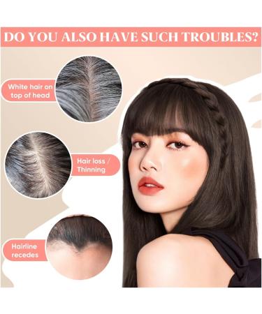Clip in Fringe Synthetic Headband Bangs Extension Fake Hair Blunt Fringe with Long Sides for Women Natural False Black Brown Blonde Bang Bangs Hair Clip(27B-613) - Buy Online on GoSupps.com