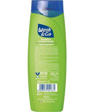 Wash & Go 2 in 1 Anti-Dandruff Shampoo and Conditioner - Pack of 9 Bottles - Buy Online on GoSupps.com