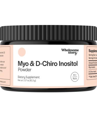 Myo-Inositol & D-Chiro Inositol Powder | Hormonal Balance & Healthy Ovarian Function Support for Women | Vitamin B8 | Great Alternative to Inositol Capsules & Supplement| 40:1 Ratio | 30-Day Supply 2.17 Ounce (Pack of 1)