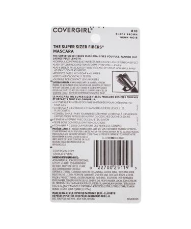 CoverGirl Super Sizer Fibers Mascara Black Brown .35 fl. oz. (2 Pack) - Buy Online on GoSupps.com