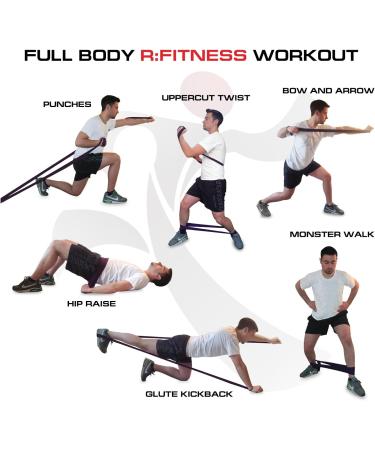 Furinno RFitness Professional Training Resistance Band 4-PC Set (RF1501) - Best Strength Training Bands for Home Exercise - International Shipping Available - Buy Online on GoSupps.com