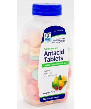 Quality Choice Antacid Chew Extra Strength Fruit Tums - 96 Chew Tabs - Buy Online on GoSupps.com