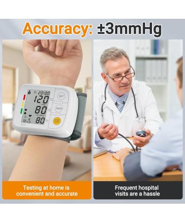 Wrist Blood Pressure Monitors for Home Use - LCD Display Voice Broadcast 2x120 Memory Includes Carrying Case (White - Buy Online on GoSupps.com