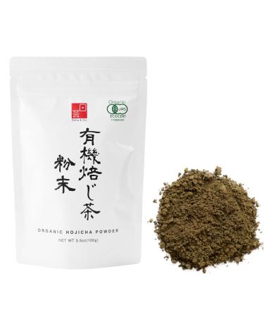 Ocha & Co. Hojicha Powder - Japanese Organic Roasted Green Tea Latte Powder - Houjicha Green Tea Blend Made From Powdered Kukicha and Sencha - Low Caffeine Tea with a Sweet Smoky Taste 100g/3.5oz. Organic Hojicha Powder