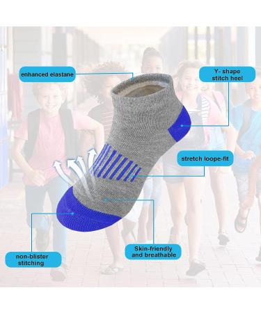 TSmollyu Boys 24 Pack Cotton Low Cut Athletic Socks - Ages 7-10 - Multicolor #3 - Buy Online on GoSupps.com
