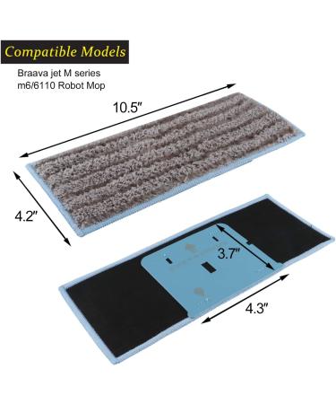 MXZONE Washable Wet Mopping Pads for iRobot Braava Jet m6 - Reusable & Advanced (4 Pack) - Buy Online on GoSupps.com