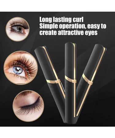 Electric Eyelash Curler High Temperature Long Lasting Eyelash Permer Heated Curler with Curved Brush Head USB Charge Eyelash Perming Tool for Women Men - Buy Online on GoSupps.com