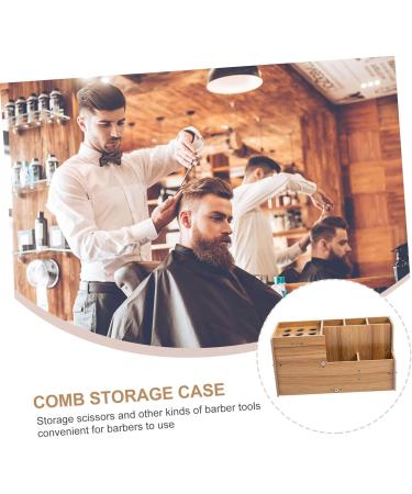 Minkissy 2x Scissor Socket Hairdressing Frame - Salon Storage Case for Shears & Tools | Wooden Kamm Organizer - Buy Online on GoSupps.com