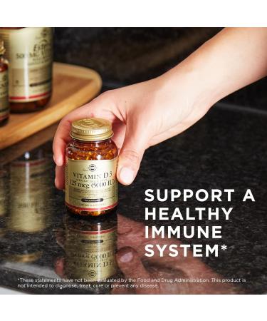 Solgar Vitamin D3 10mcg (400 IU) - 100 Softgels x 2 | Healthy Bones & Immune Support - Non-GMO, Gluten Free - Buy Online on GoSupps.com