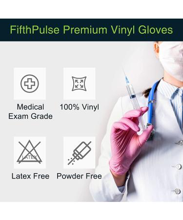 Pink Vinyl Disposable Gloves Medium 50 Pack - Latex-Free, Powder-Free Medical Exam Gloves - 3 Mil Thickness - Ideal for Surgical, Home Cleaning, and Food Handling (Pack of 50) - Buy Online on GoSupps.com